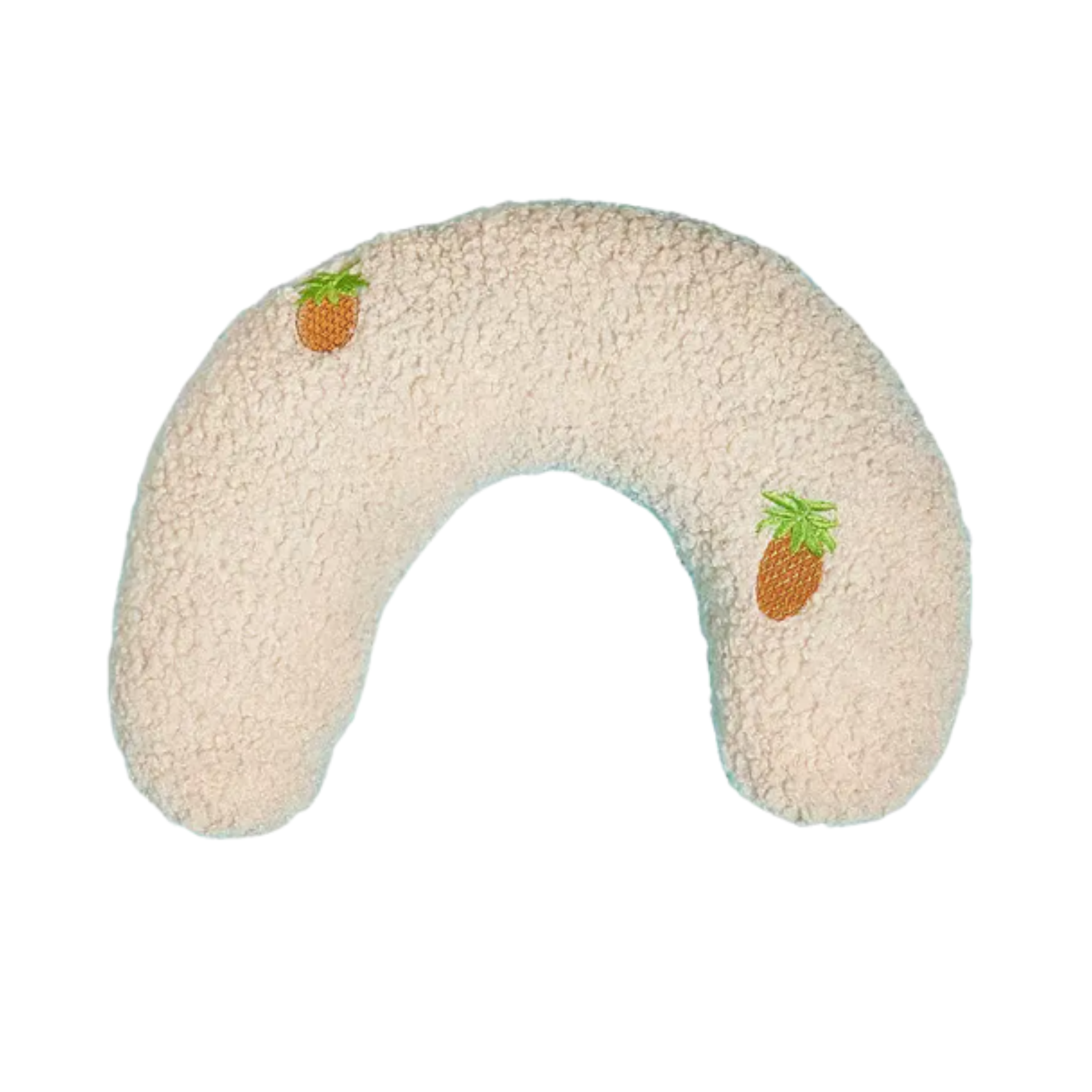 ALMOHADA MEDIALUNA CON CATNIP BLANCA