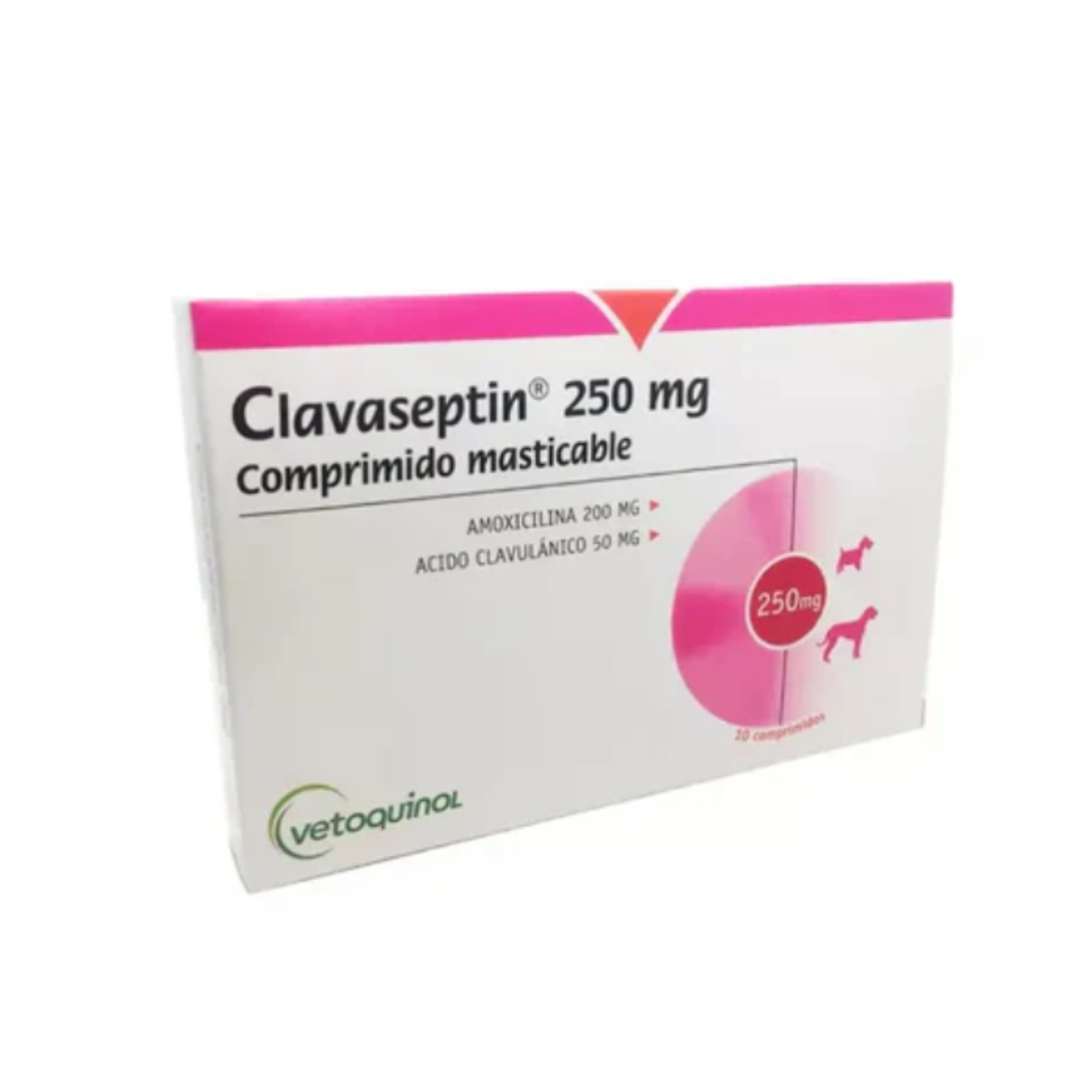 CLAVASEPTIN 10 COMPRIMIDOS MASTICABLES 250mg