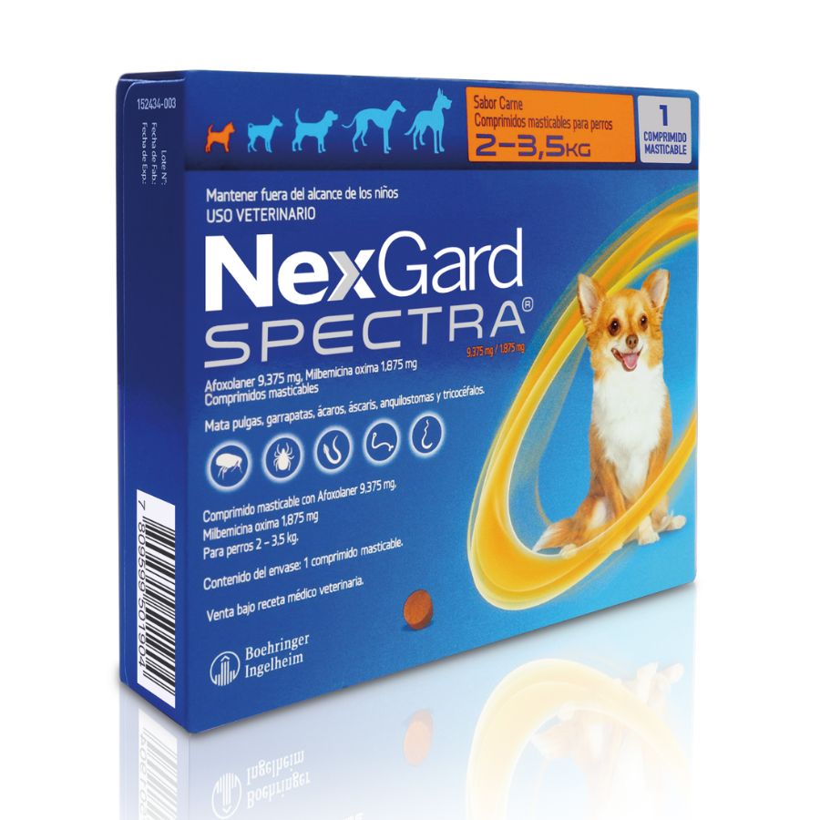 NEXGARD SPECTRA 2-3.5 KG X 1 COMPRIMIDO MASTICABLE